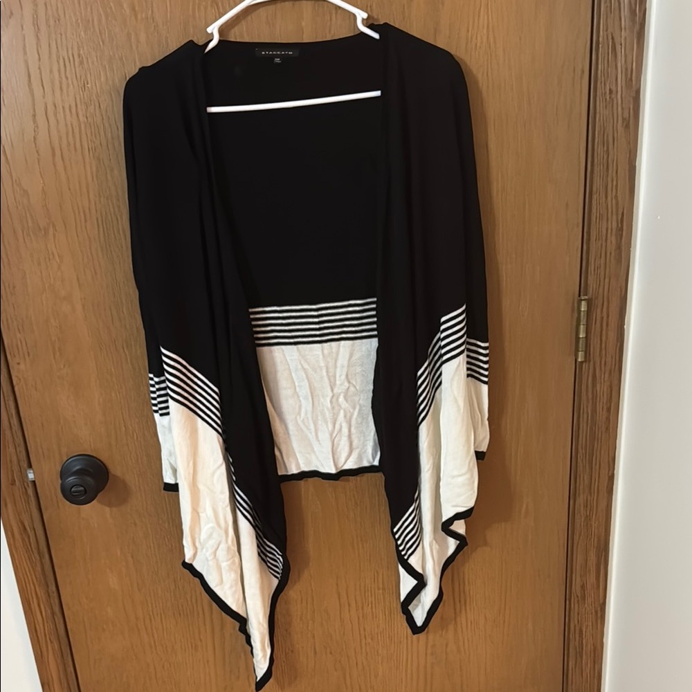 Staccato Black and Cream Cardigan